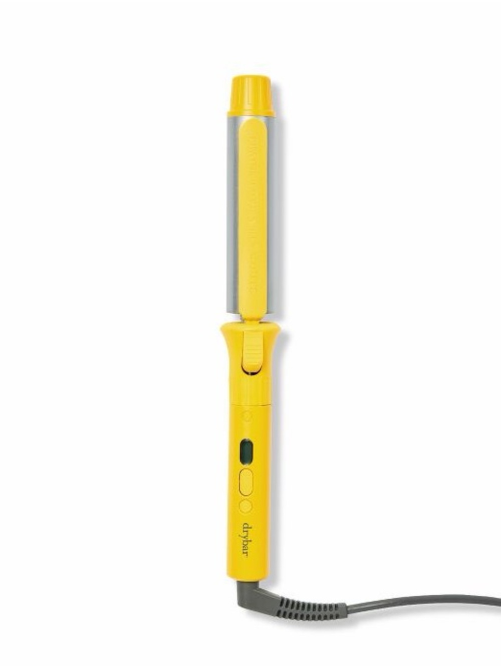 Drybar Yellow & Silver Curling Iron with Digital Controls